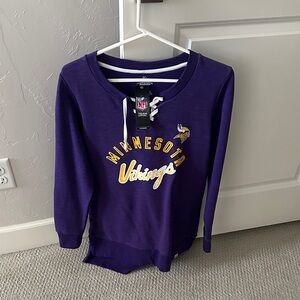NFL Minnesota Vikings Purple Lace-Up Top